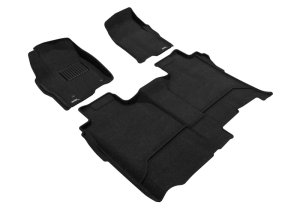 Chevrolet Silverado Floor Mat Set - Front and Rear - 3D MAXpider - ELEGANT Series - Black - `19-`22